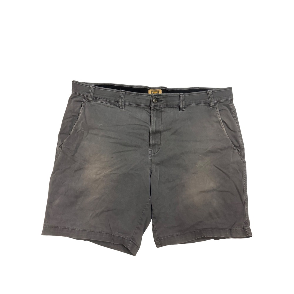 The Foundry Supply Co Mens Gray Comfort Stretch Flat‎ Front Chino Shorts Size 48